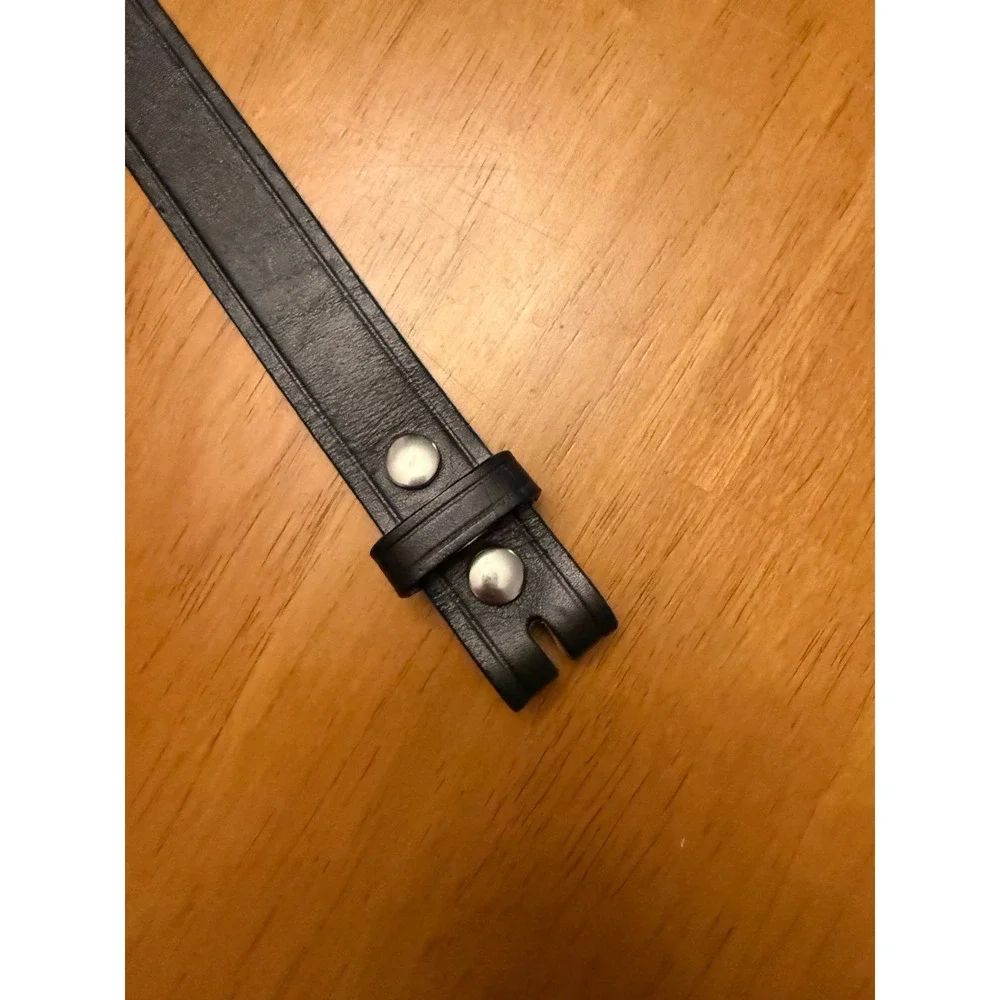 Brenneman's Leather Goods Mens Black Leather Belt Strap Made in USA 36 595